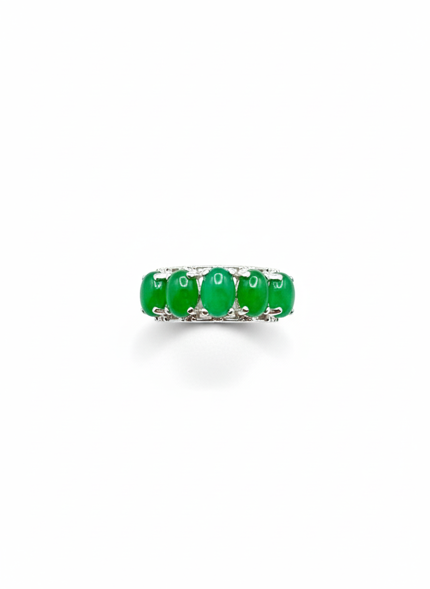 Green Jade Stones Ring