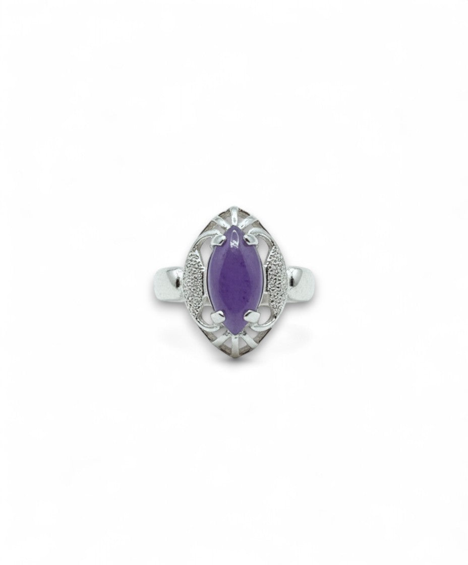 Lavender Jade Marquis Ring