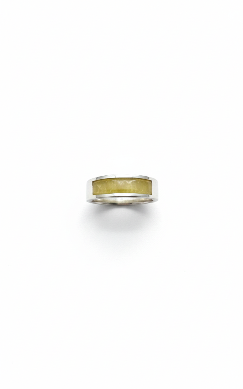 Yellow Solid Jade Ring