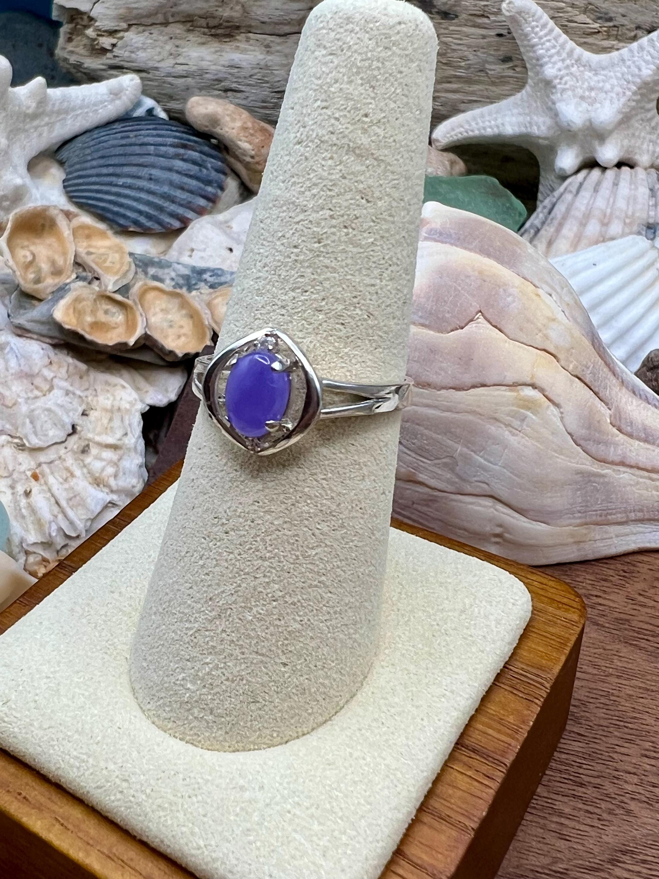 Lavender Jade Sparkle Ring