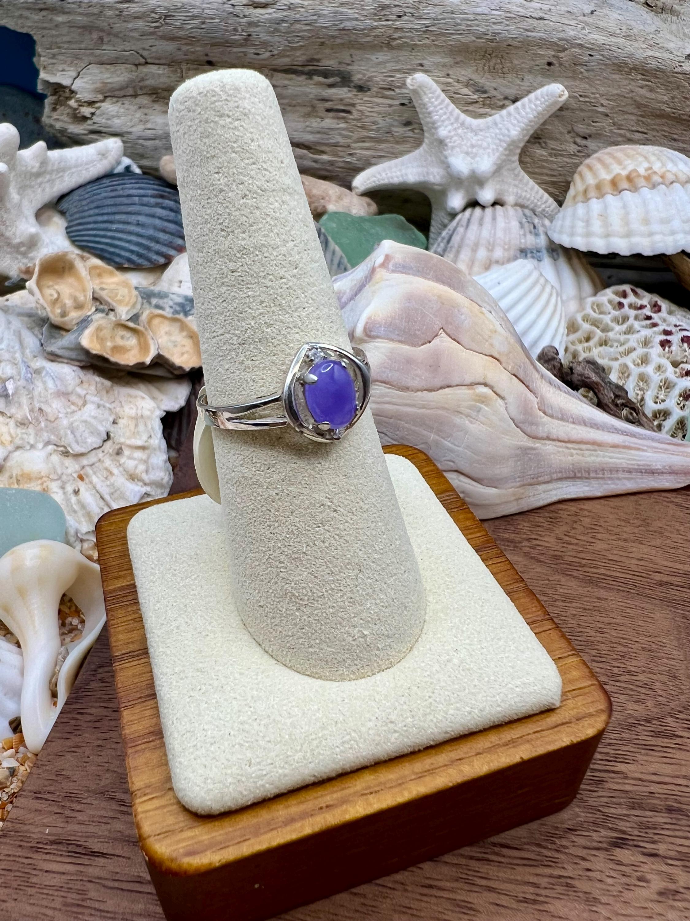 Lavender Jade Sparkle Ring