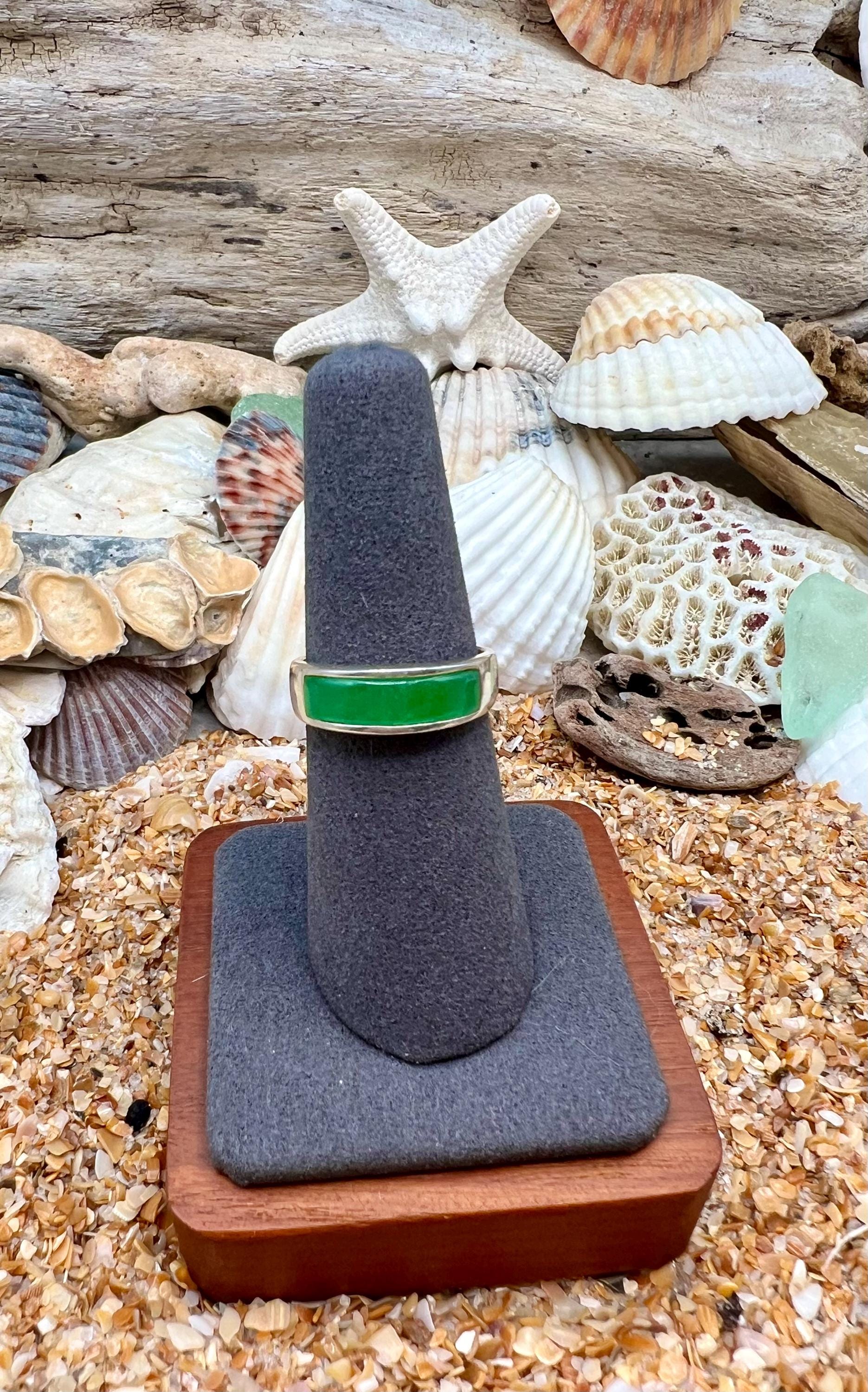 Natural Elegant JADE STONE RINGS - Burmese Jade, Black Onyx, Solid Sterling Silver .925F Top Grade-All New Stock (Copy)