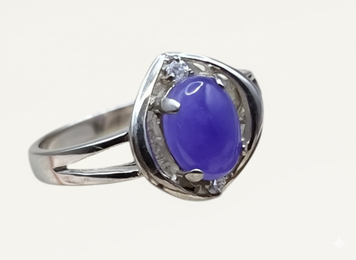 Lavender Jade Sparkle Ring