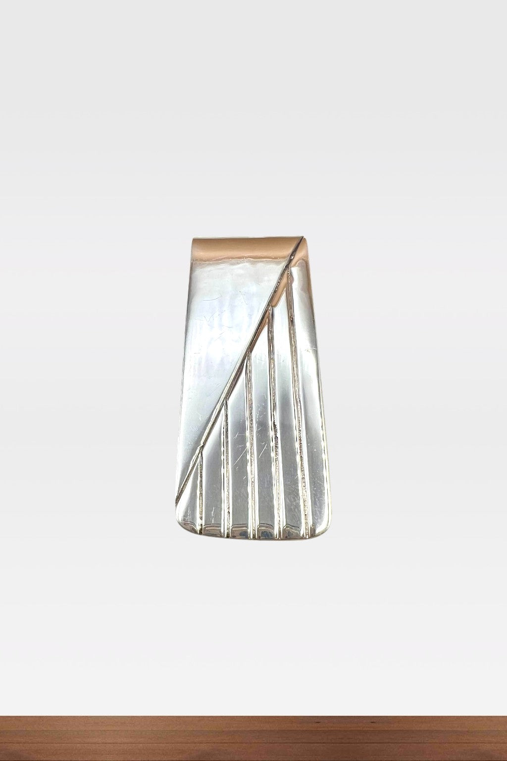 Striped Silver Money Clip